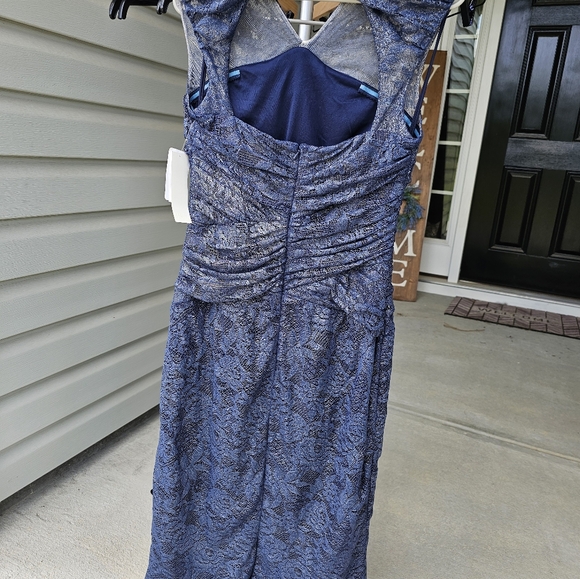 Badgley Mischka Blue Dress, Size 4 - Picture 2 of 6
